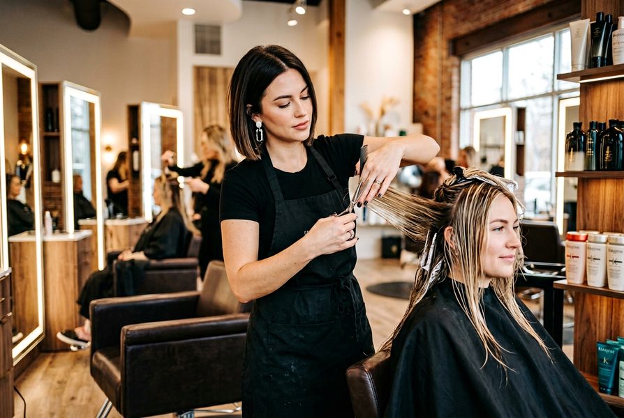 Beauty salon stylist